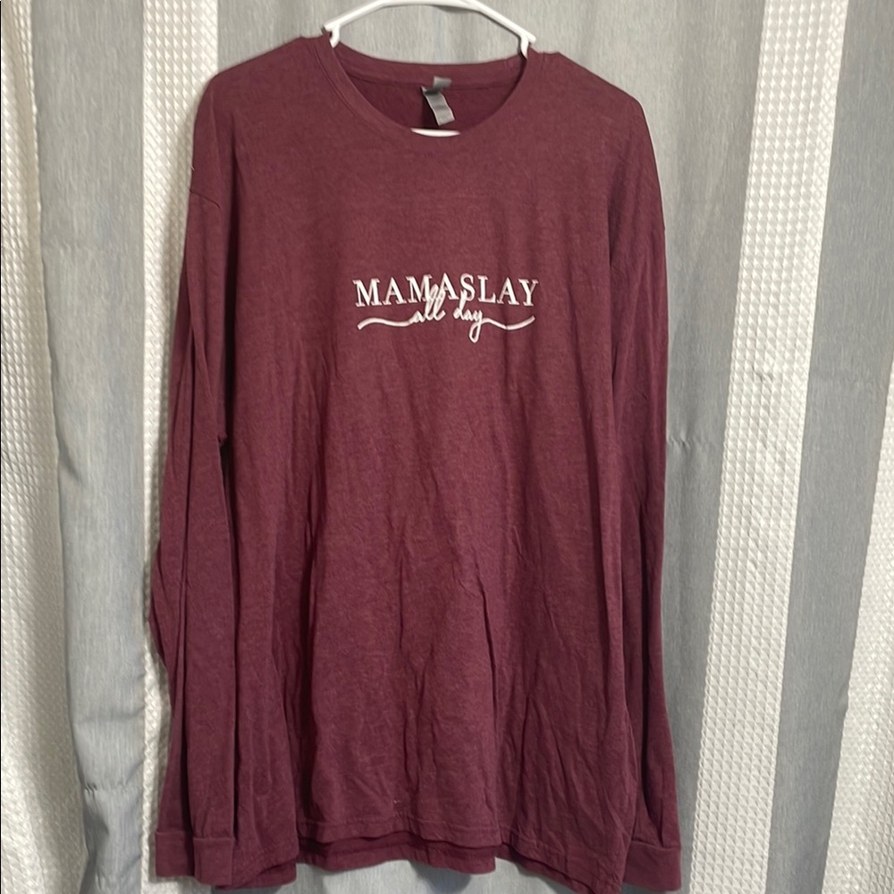 Next Level Apparel Maroon Long Sleeve Shirt